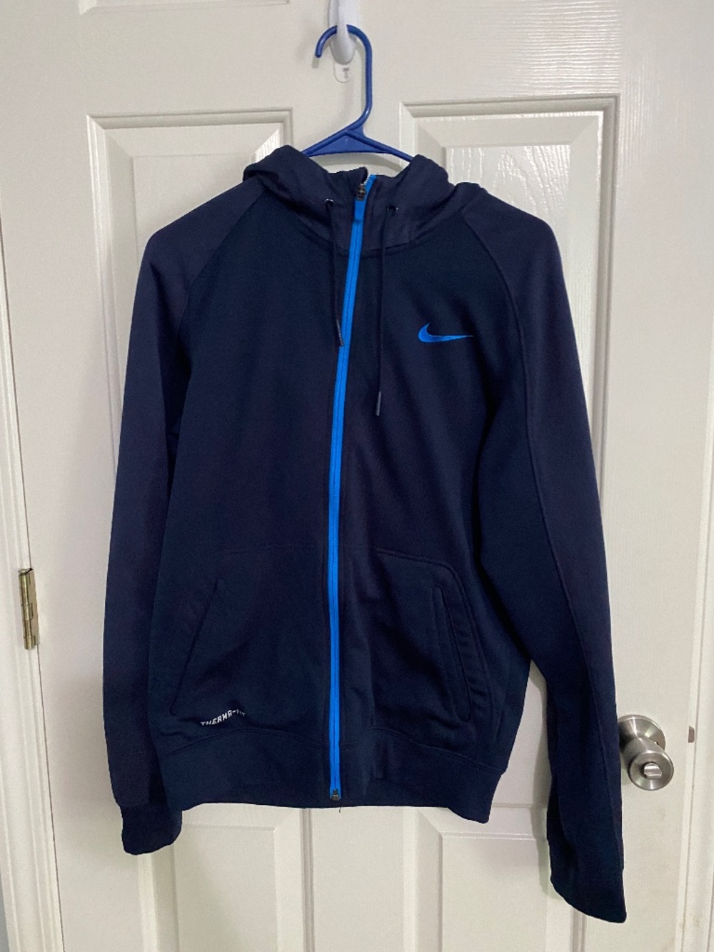 Nike Elite Navy Zip Up Hoodie Sweatshirt